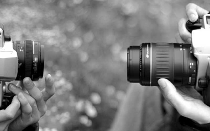 Le photographe à l'action