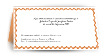 faire part mariage plie