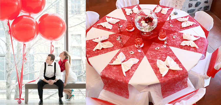 Thème mariage : le rouge Thème mariage : le rouge