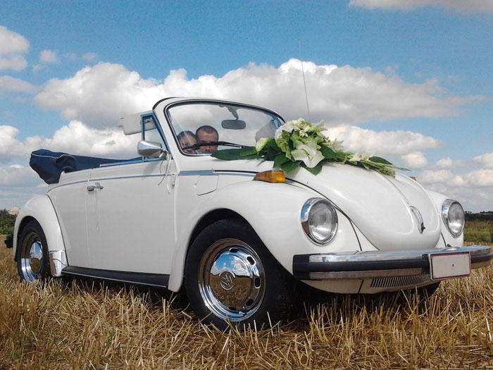 location voiture mariage Cox Cabriolet Blanc