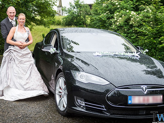 location voiture mariage Tesla électrique