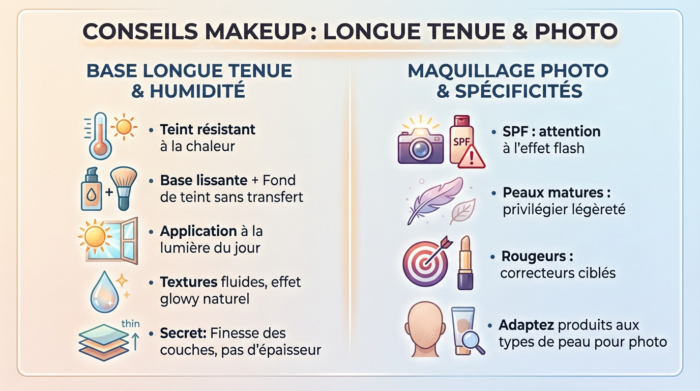 Application d'un maquillage de mariage longue tenue pour un teint parfait