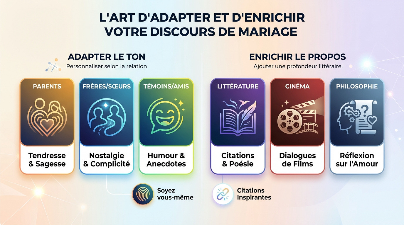 Mariés écoutant un discours émouvant lors d'une cérémonie laïque en extérieur