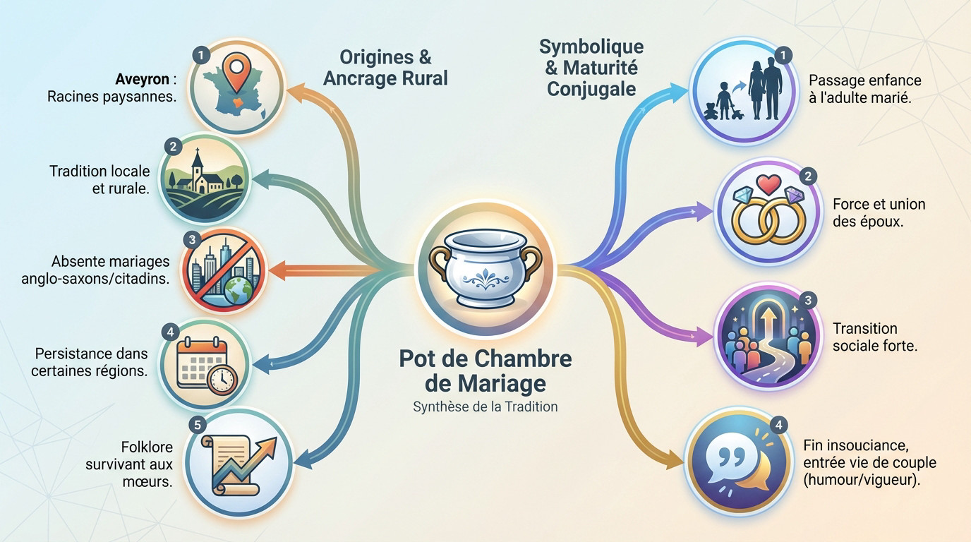 Pot de chambre traditionnel rempli de breuvage pour les mariés