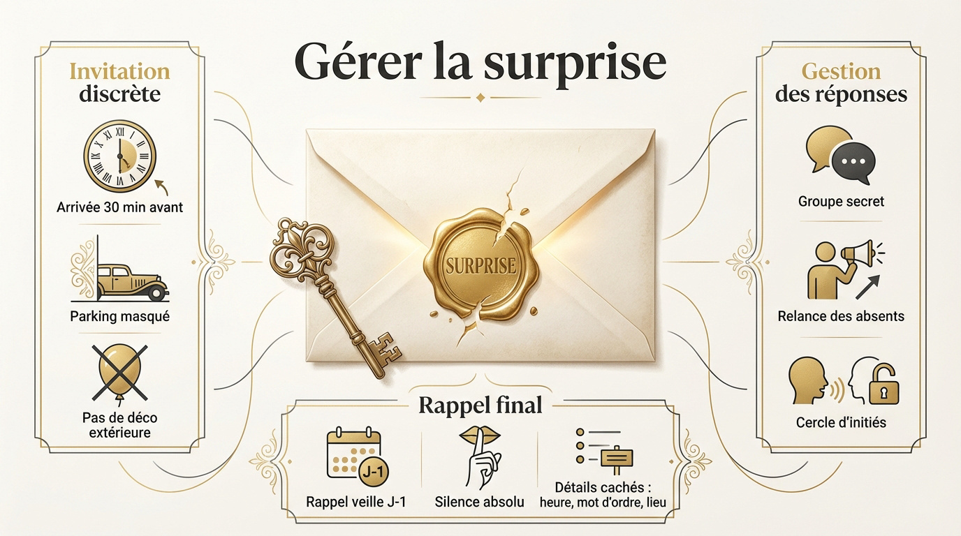 Organisation logistique d'une fête d'anniversaire surprise réussie