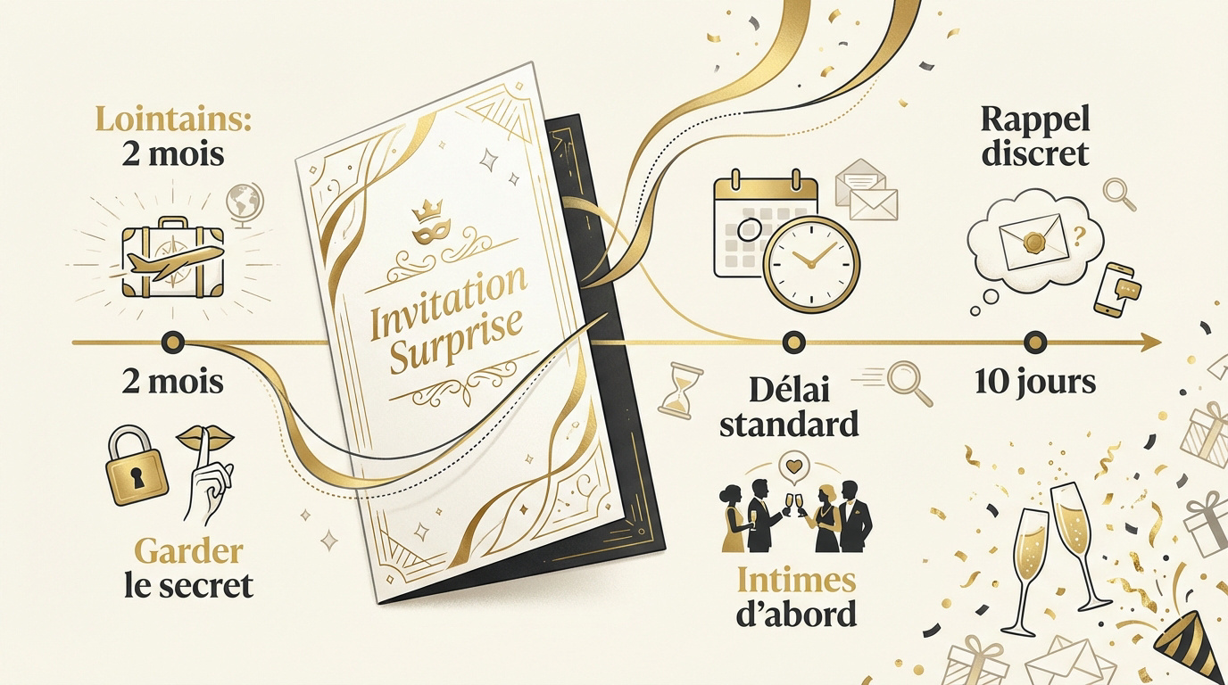 Calendrier pour une invitation anniversaire surprise