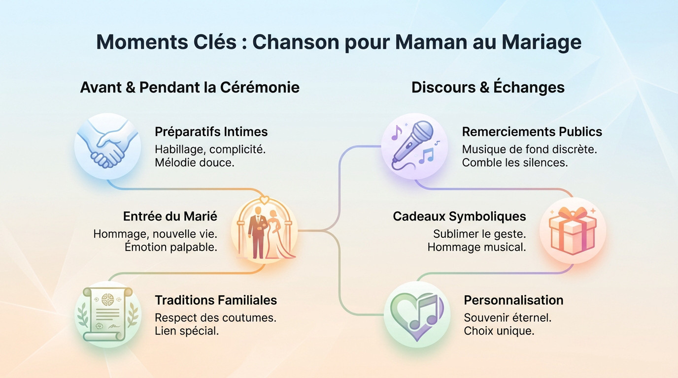 Mère et fils partageant un moment d'émotion lors d'un mariage