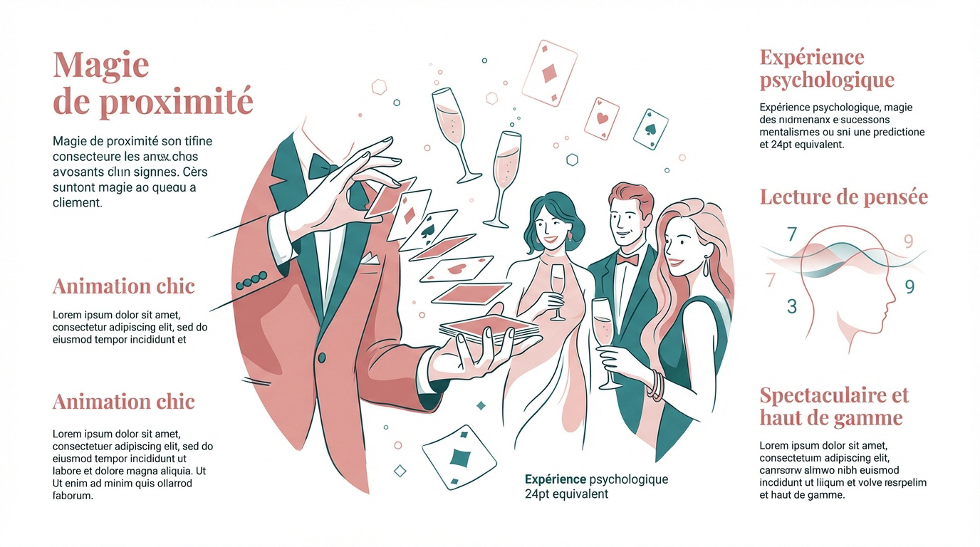 Magicien réalisant un tour de mentalisme et de magie de proximité lors d'un anniversaire adulte